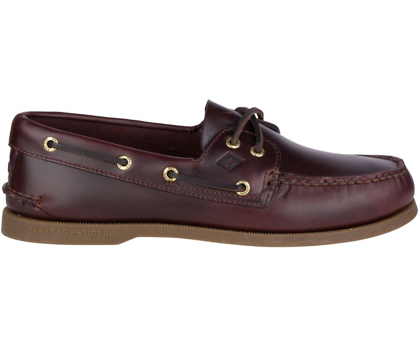 Sperry Authentic Original Leather Boat Shoes - Men's Boat Shoes - Red/Brown [SB2617905] Sperry Top S